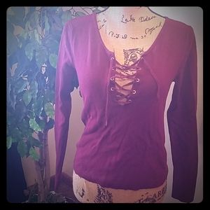 Ladies Sweater maroon